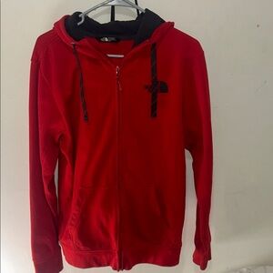 The North Face Red Zip Up Sweater